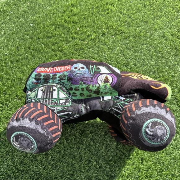 Monster Jam Grave Digger Plush Truck Pillow Toy Jay Franco 12" 2020 Collectible - Picture 5 of 11